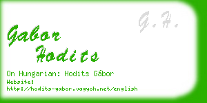 gabor hodits business card